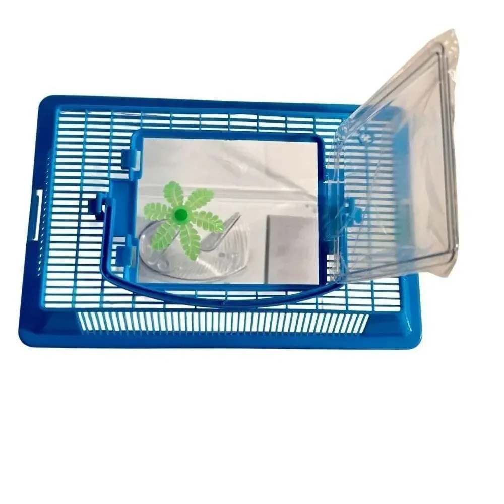 Portable Aquatic/Terrarium Tank, Plastic Carrier Cage with Lid and Handle NWT